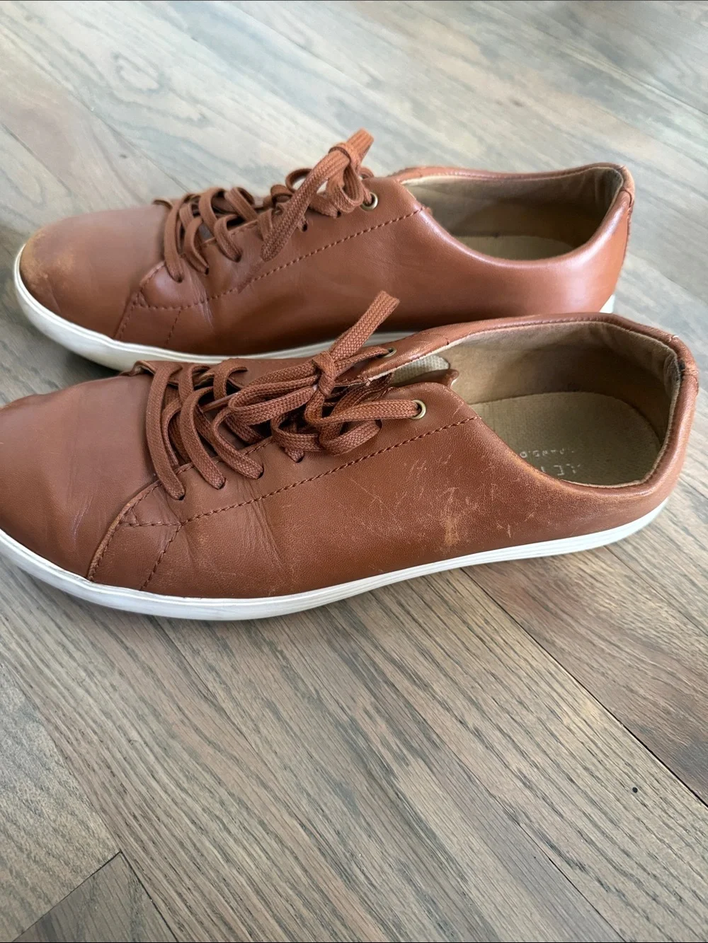 Cole Haan Men's Tan Leather Lace-Up Sneakers